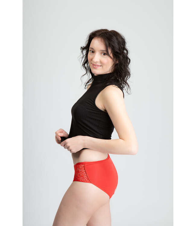 Swaens Bamboo Underwear Midi Rot - 3 Stück