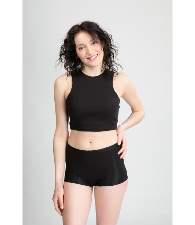 Swaens Bamboo Underwear  Mädchen-Boxer Schwarz