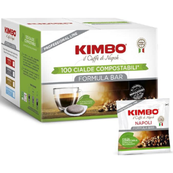 Kimbo Pods Napoli 100pcs – Compostable E.S.E. Espresso Pods with Rich Crema and Full-Bodied Italian Flavor