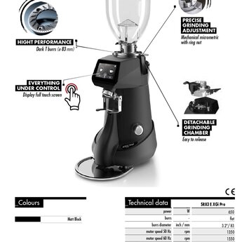Sanremo Grinder Mac SR83 OD XGI Pro Dull Black