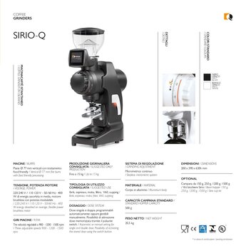 Quamar Coffee Grinder Sirio-Q Dull White