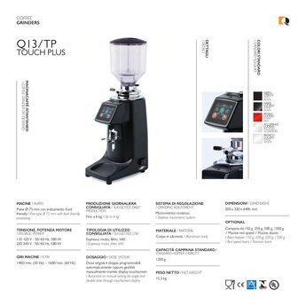 Quamar Coffee Grinder Q13-TP Touch Plus White