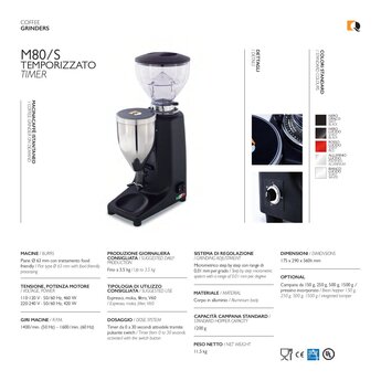 Quamar Coffee Grinder M80-S Switch +Timer Dull Black