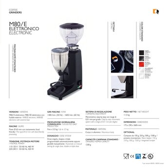 Quamar Coffee Grinder M80-E Electronic Shiny White