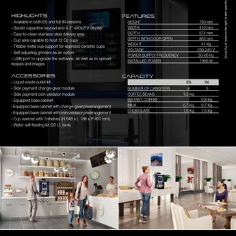 Necta Krea Prime ESB4SR F-D/Q (1 Coffee Bean + 2 Solubles + 1 Powdered Milk)