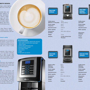Necta Koro Prime ES3R F/Q (1 Coffee Bean + 1 Soluble + 1 Powdered Milk)
