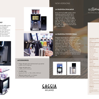 Gaggia La Radiosa ES3RM (1 Coffee Bean + 2 Solubles - Fresh Milk)