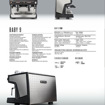 Rancilio Baby 9/Tank Pods & Cups