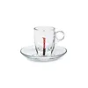 Kimbo Glass Espresso Cups and Saucers