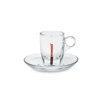 Kimbo Glass Espresso Cups and Saucers