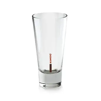 Kimbo Kimbo Long Dinner Glass – Stylish Long Drinking Glass with Kimbo Branding for Coffee, Water, and Cold Beverages