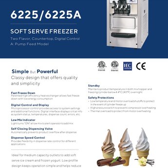 Spaceman Soft Serve Ice Cream Machine Model 6225