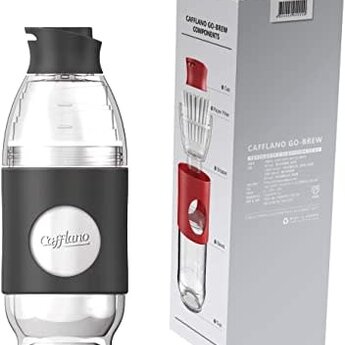 Cafflano Go Brew - Black Portable Brewing Bottle