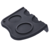 EDO Black Corner Rubber Tamper Mat With Tamper Holder