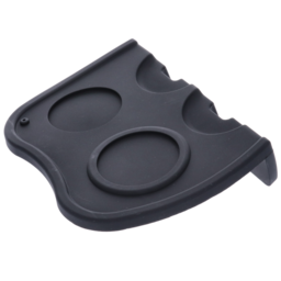 Black Corner Rubber Tamper Mat With Tamper Holder