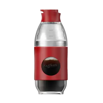 Cafflano Go Brew - Red Black Portable Brewing Bottle