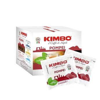 Kimbo Pompei Paper Pods 50pcs – Bold Italian E.S.E. Coffee Pods with Rich Body and Intense Flavor