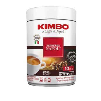 Kimbo Napoli Ground 250g Tin – Dark Roast Italian Ground Coffee with Rich Aroma and Intense Creaminess