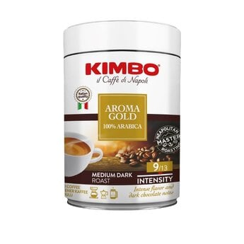 Kimbo 100% Arabica 250g Tin – Smooth Medium-Dark Ground Coffee with Rich Aroma and Balanced Body