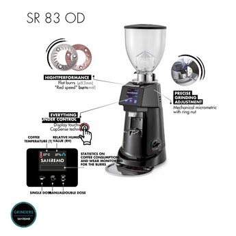 Sanremo Coffee Grinder Mac SR83 OD XGI Pro Matte Black