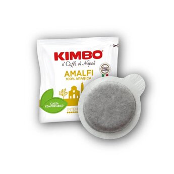 Kimbo Amalfi Coast Paper Pods 50pcs – 100% Arabica E.S.E. Coffee Pods with Floral and Citrus Notes