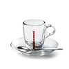 Kimbo Glass Espresso Cups & Saucers