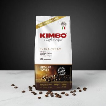 Kimbo Extra Cream Coffee Beans 1kg – Rich Italian Espresso Beans with Thick Crema and Full-Bodied Flavor