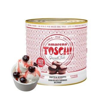 Toschi Vignola Amarena Cherries 18/20 Latta 2.75kg