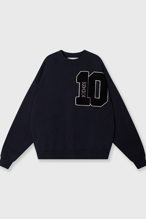 10Days Donkerblauwe baseballtrui 10