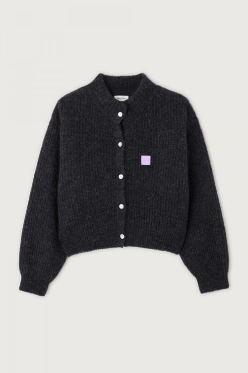 American Vintage Gebreid vest in grijze tint