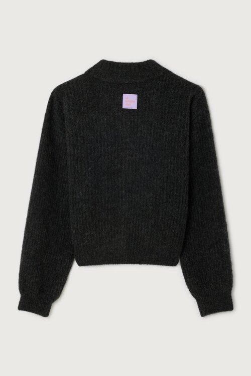 American Vintage Gebreid vest in grijze tint