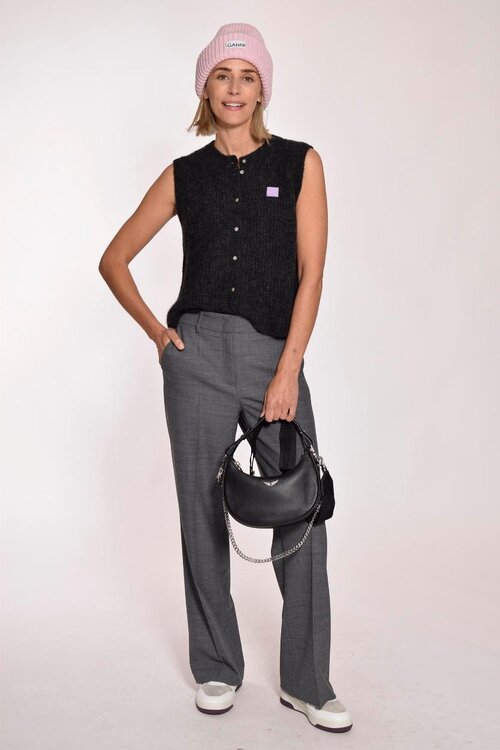 American Vintage Antracietkleurig Gebreid Vest