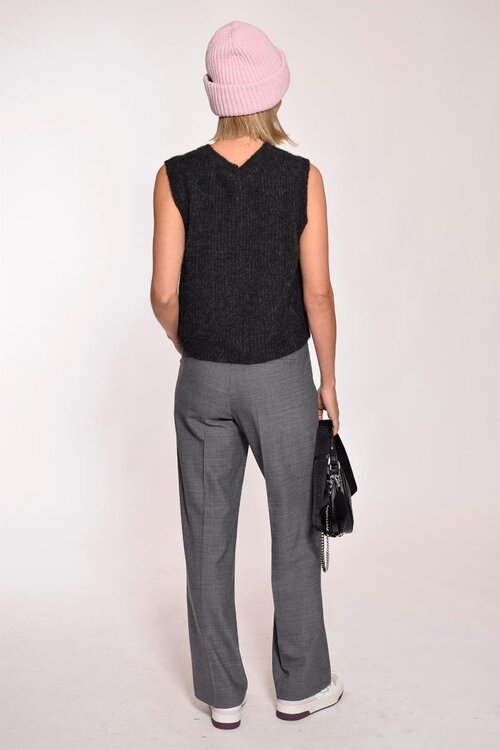 American Vintage Antracietkleurig Gebreid Vest