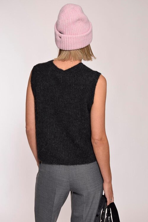 American Vintage Antracietkleurig Gebreid Vest