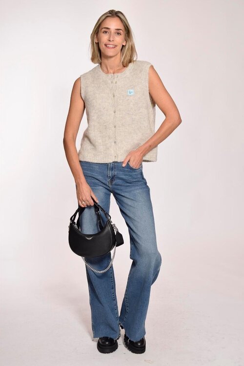 American Vintage Gilet in Grijs Gebreid Design