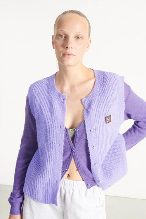 American Vintage Lila Gebreid Gilet