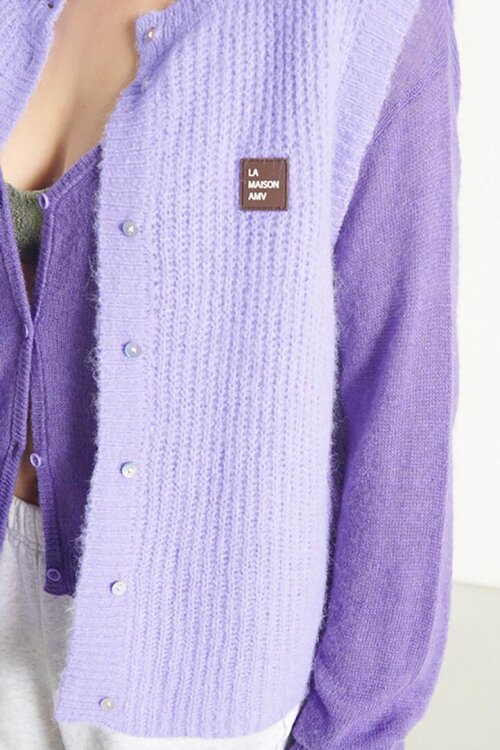 American Vintage Lila Gebreid Gilet