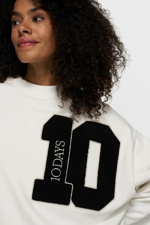 10Days Ecru baseball sweater 10