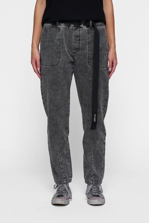 10Days Black THE BELTED PANTS WASHED