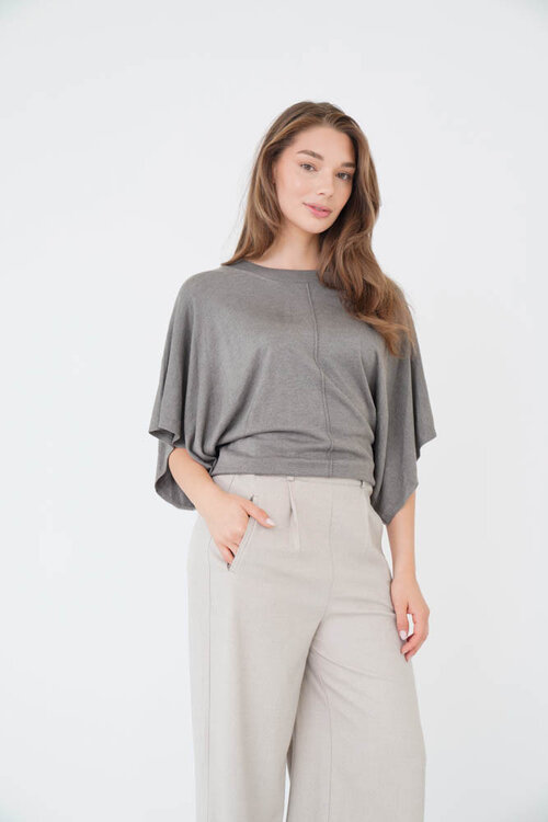 EST'SEVEN Trui in Donkergrijs