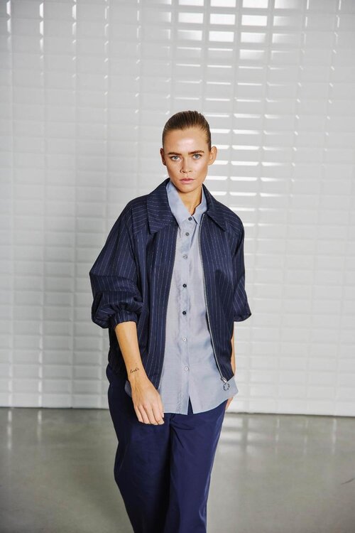 WITHBLACK Marineblauw Bomberjack