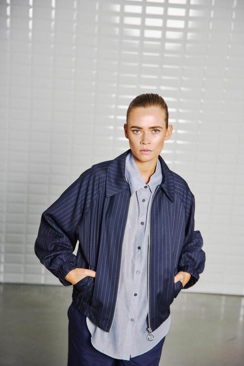 WITHBLACK Marineblauw Bomberjack