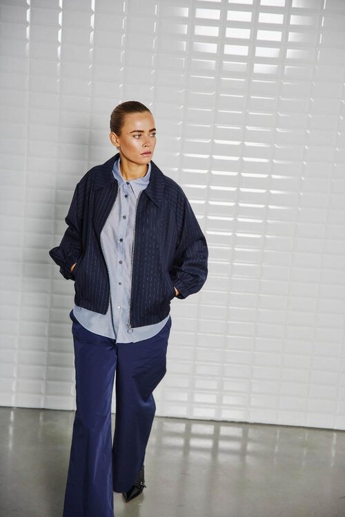 WITHBLACK Marineblauw Bomberjack