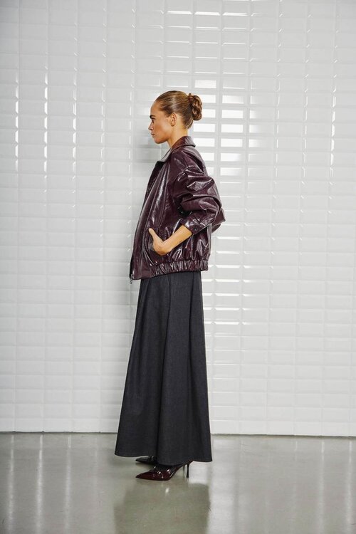 WITHBLACK Bordeauxkleurige jas