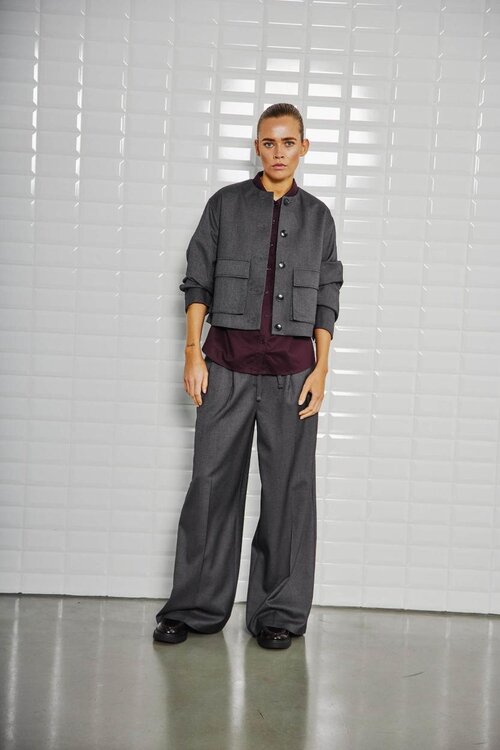 WITHBLACK Donkergrijze Jas