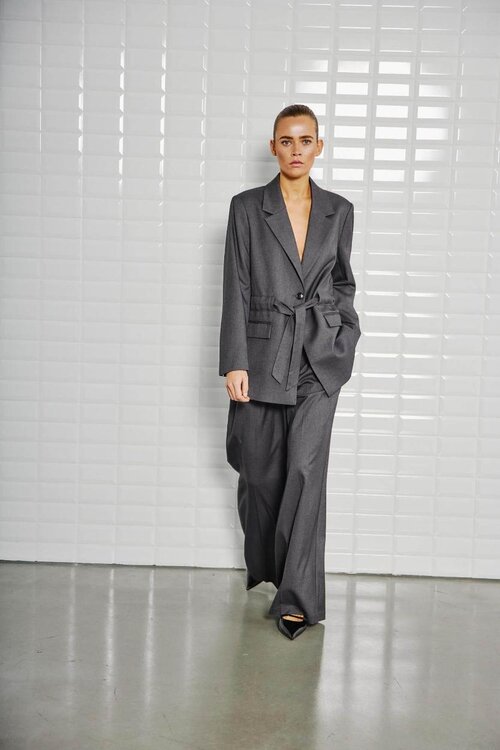 WITHBLACK Donkergrijze Broek