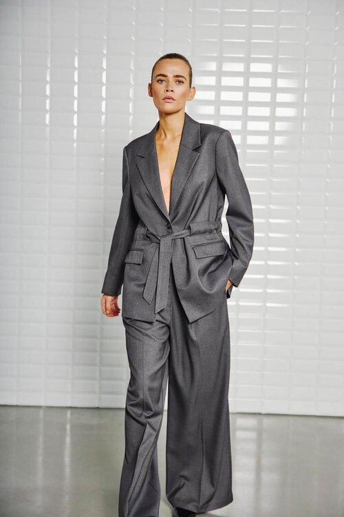 WITHBLACK Donkergrijze Broek