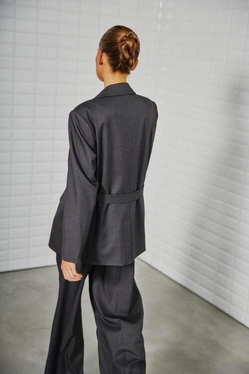 WITHBLACK Donkergrijze Broek