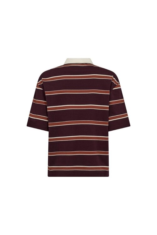 Co'couture Augusta Polo Shirt in Bordeaux
