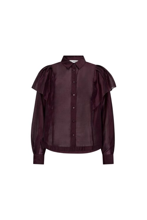 Co'couture Bordeauxkleurige blouse